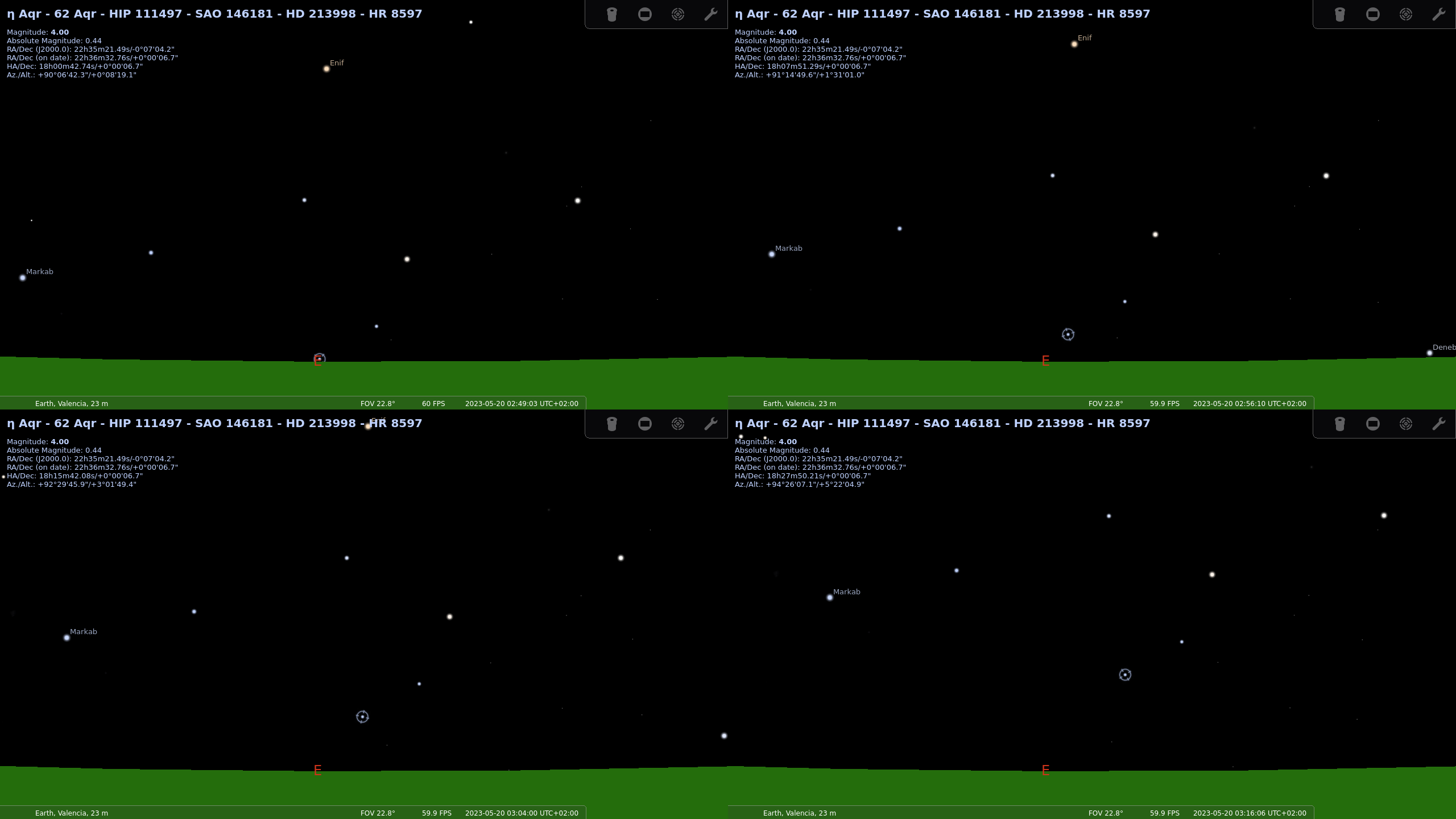 Trajectory of eta Aqr